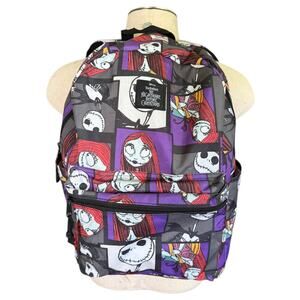 Disney Nightmare Before Christmas Jack Skellington Black & Purple Backpack